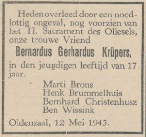 Krüpers Bernardus Gerharduss