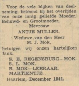 Muller Antje geh. Mok